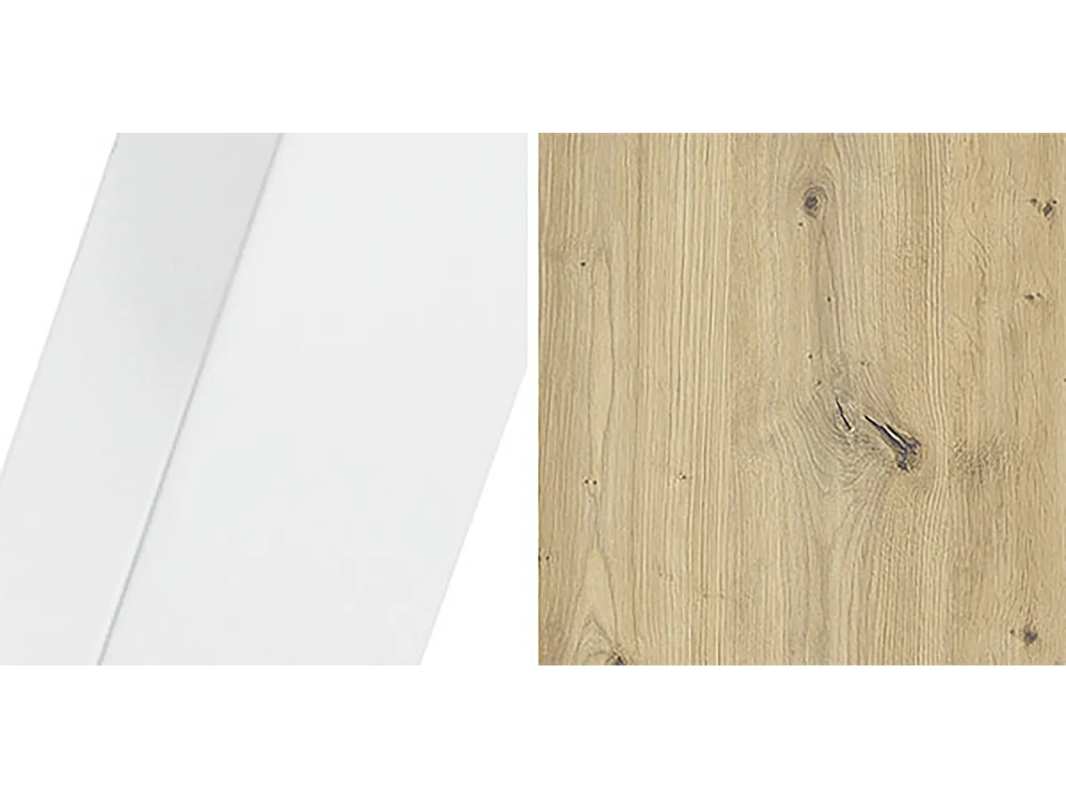 ESSTISCH Ivan Lite Eiche Artisan / Weiß 90/140 / 90 / 76cm