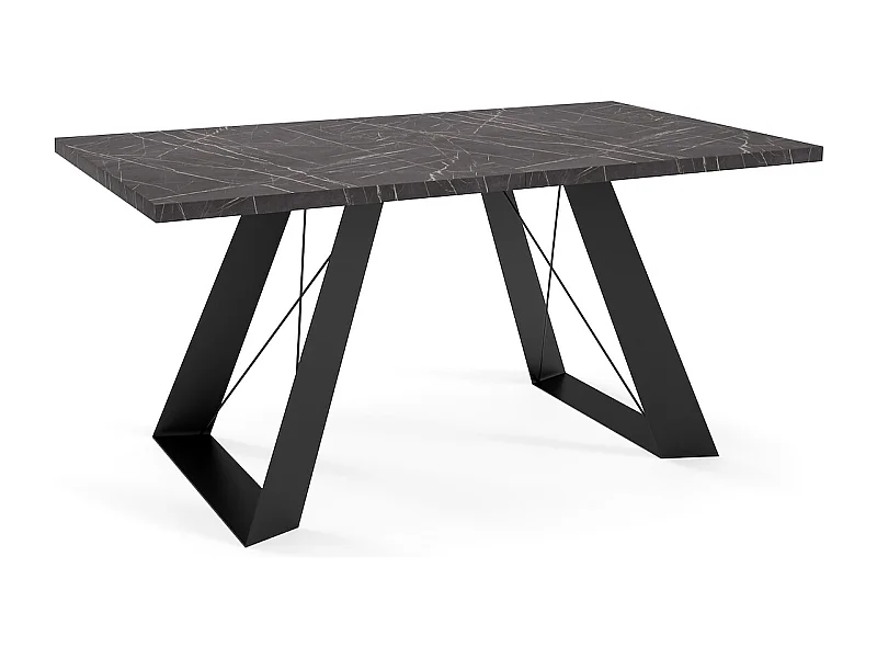 ESSZIMMERTISCH Corso Pietra Grigia Schwarz / Schwarz 140/240 / 80 / 76cm