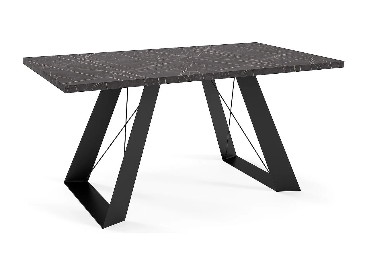 ESSZIMMERTISCH Corso Pietra Grigia Schwarz / Schwarz 140/240 / 80 / 76cm