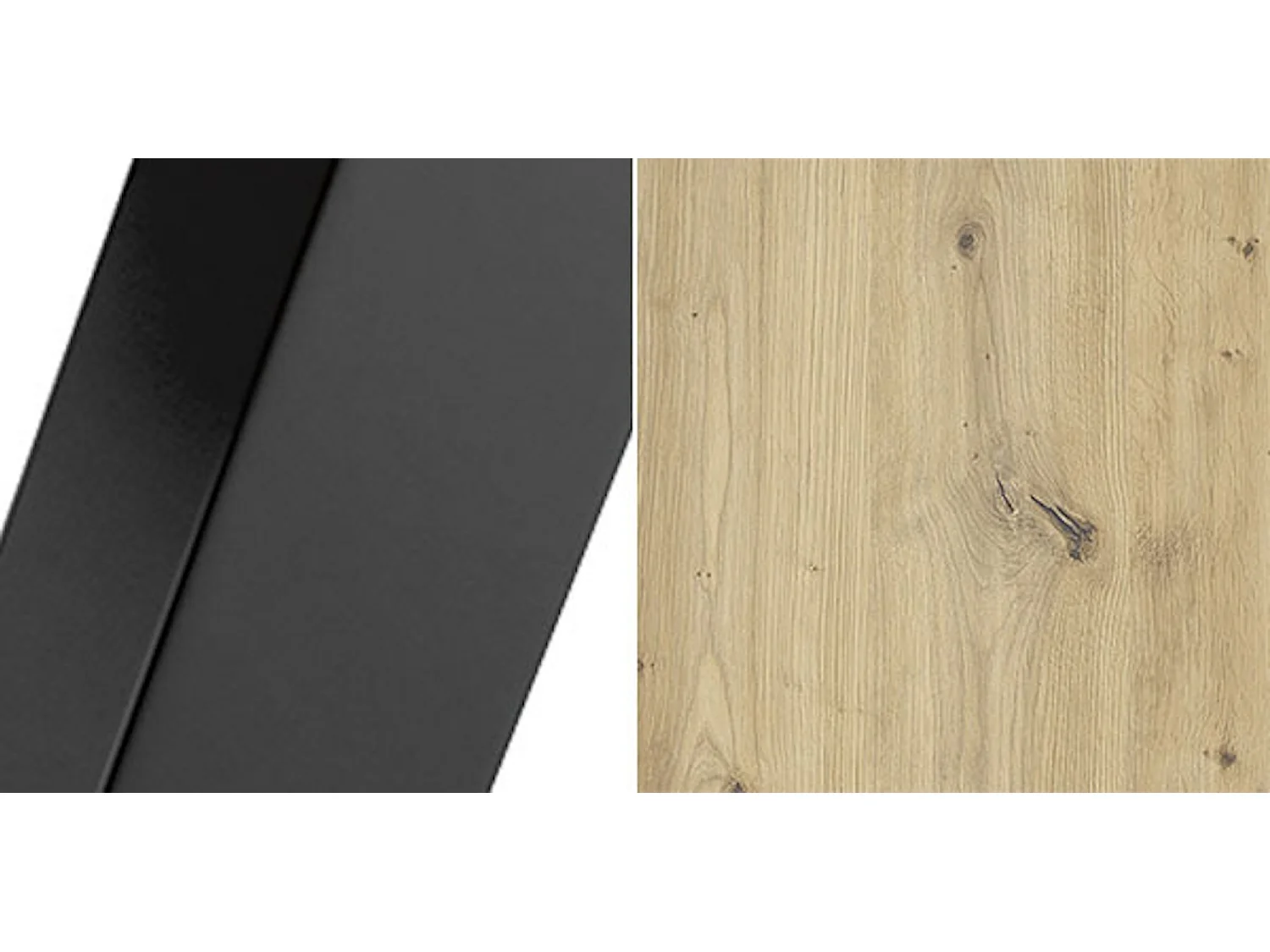 ESSTISCH Vento Eiche Artisan / Schwarz 140/240 / 80 / 76cm