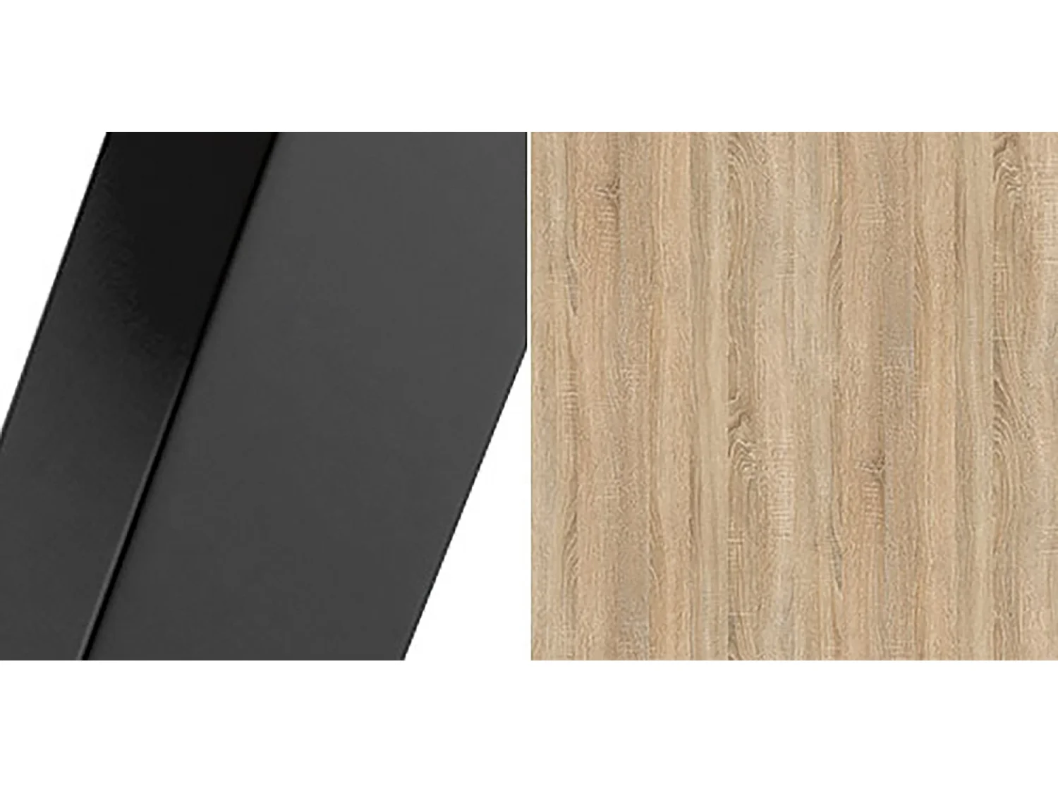 ESSTISCH Ibsen Sonoma Eiche / Schwarz 100/140 / 100 / 76 cm