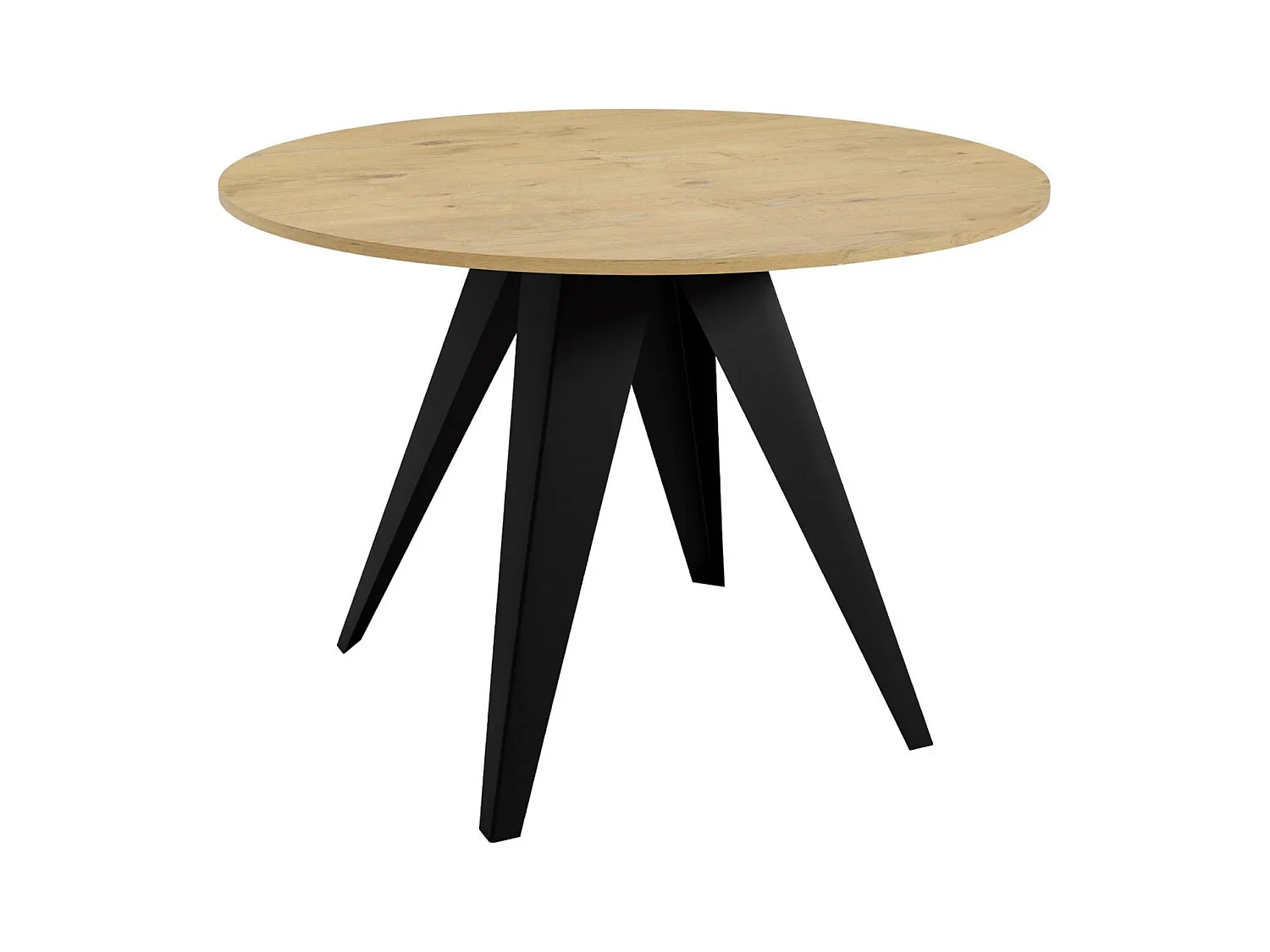 ESSTISCH Alba Eiche Lefkas Dunkel / Schwarz 100/176 / 100 / 76cm