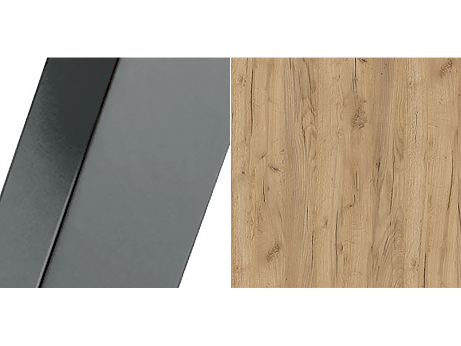 ESSTISCH Agnes Gold Craft Eiche / Graphit 100/138 / 100/ 76cm