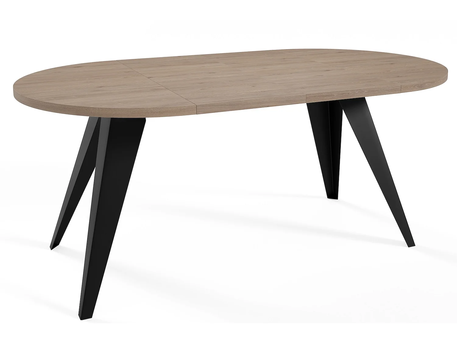 ESSTISCH Alba Davos Eiche trüffelbraun / Schwarz 120/196 / 120 / 76cm