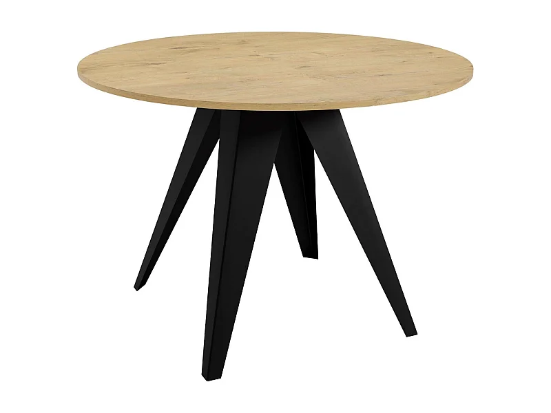 ESSTISCH Alba Davos Eiche trüffelbraun / Schwarz 120/196 / 120 / 76cm