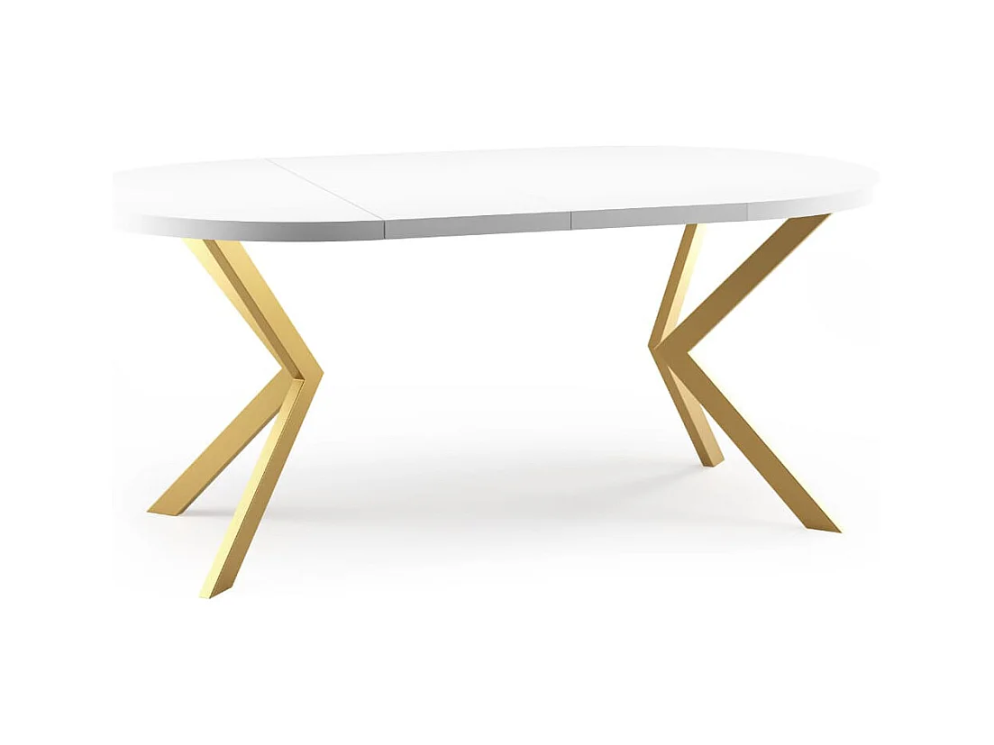 ESSTISCH Edder Sherman Eiche Anthrazit / Gold 90/166 / 90 / 76cm