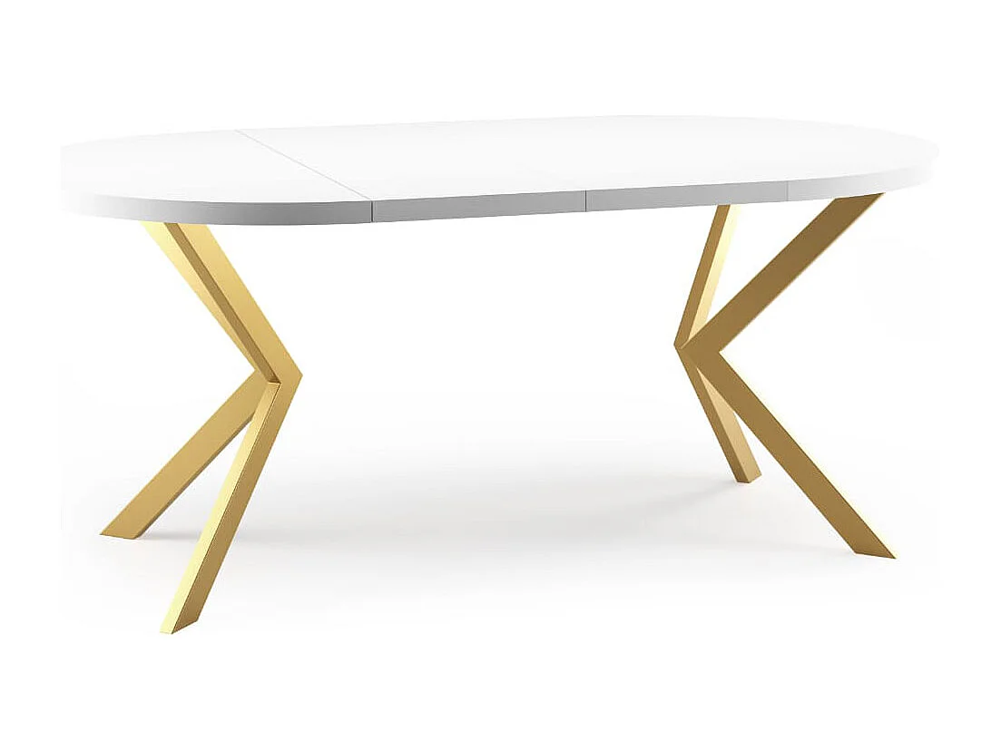 ESSTISCH Edder Sherman Eiche Anthrazit / Gold 90/166 / 90 / 76cm