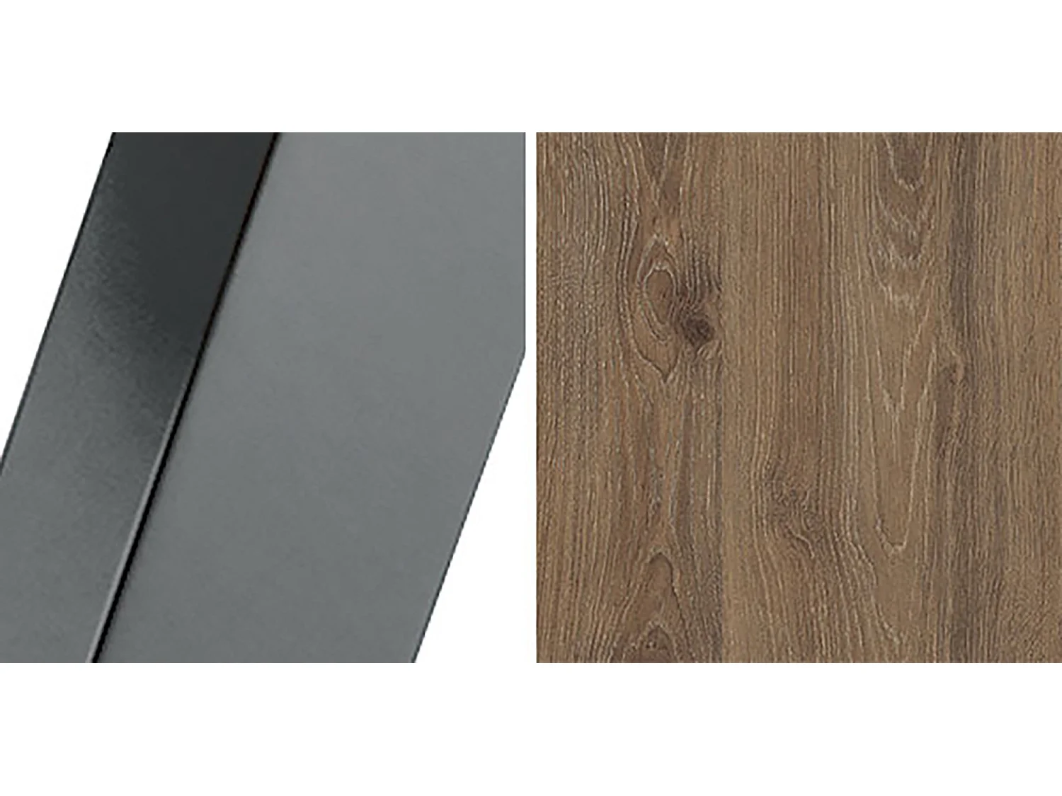 ESSTISCH Ivan Lite Davos Eiche Trüffelbraun / Graphit 90/140 / 90 / 76cm