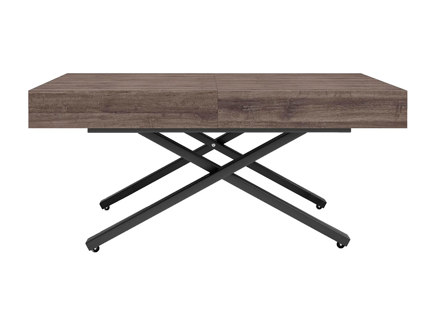 COUCH-/ESSTISCH Sanna X Sherman Eiche anthrazit 120 - 200 / 80 / 27 - 80cm