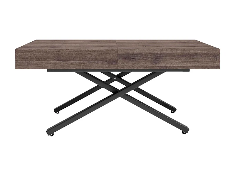 COUCH-/ESSTISCH Sanna X Sherman Eiche anthrazit 120 - 200 / 80 / 27 - 80cm