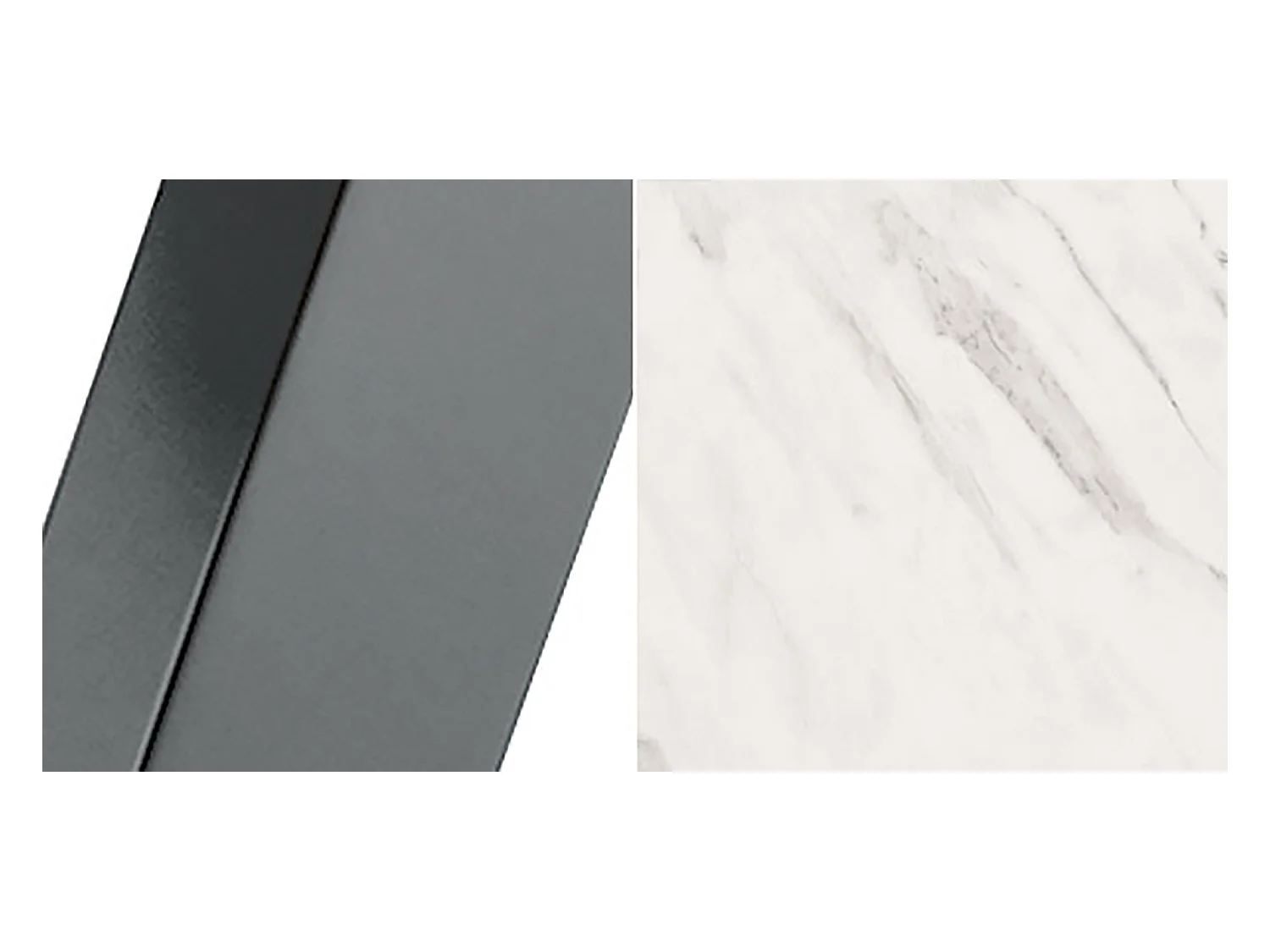 ESSTISCH Narvic 100 Bianco Marmor / Graphit 100/176 / 100 / 76cm