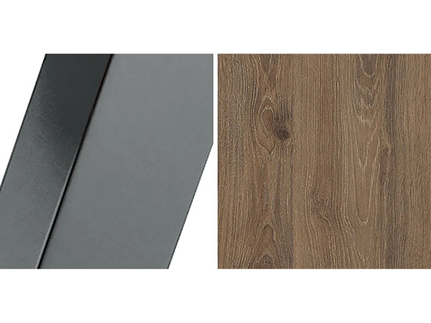 ESSTISCH Ivan Davos Eiche Trüffelbraun / Graphit 100 - 176 / 100 / 76cm