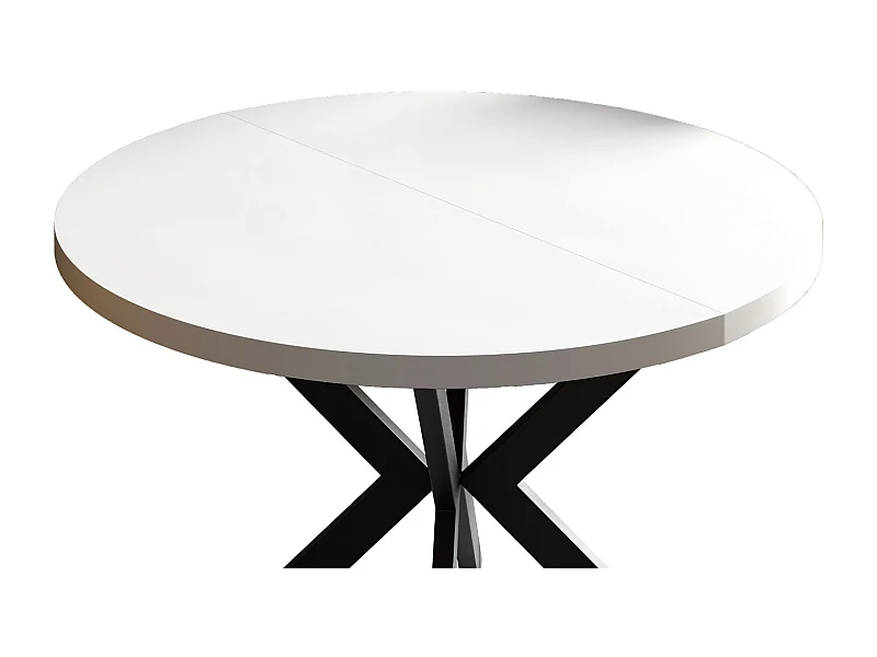 ESSTISCH Edder Icy Weiß / Schwarz 90/166 / 90 / 76cm