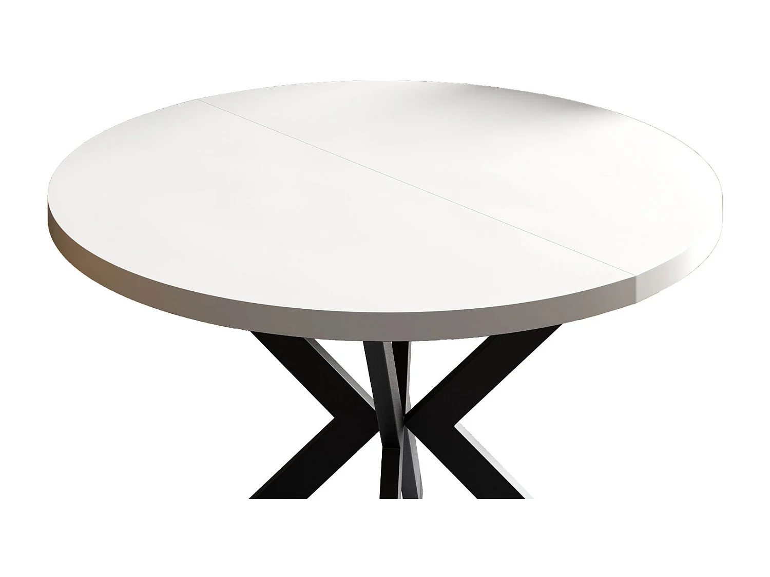 ESSTISCH Edder Icy Weiß / Schwarz 90/166 / 90 / 76cm