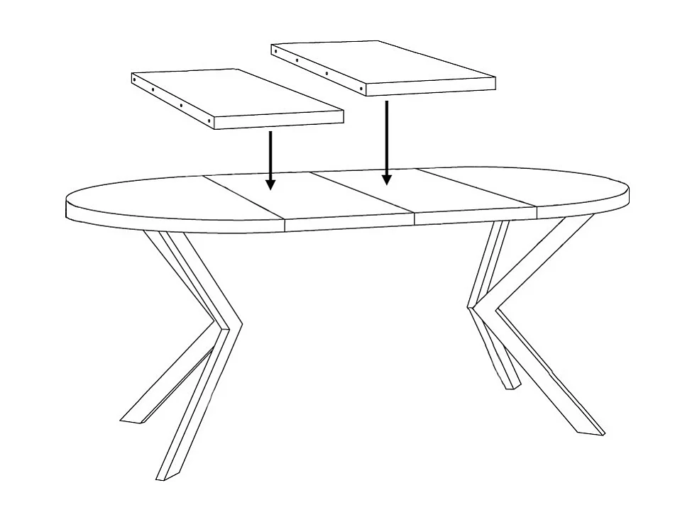 AUSZIEHBARER ESSTISCH Edder Eiche Lefkas Dunkel / Schwarz 90/166 / 90 / 76cm