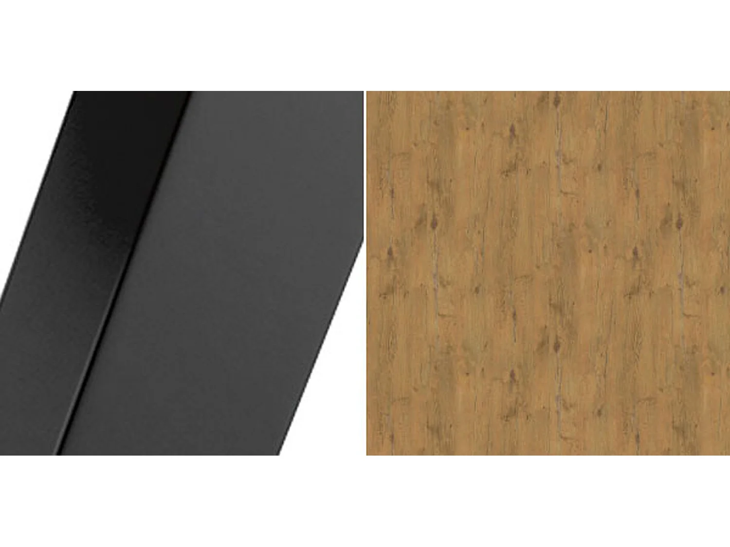 ESSZIMMERTISCH Corso Eiche Lancelot / Schwarz 160/260 / 90 / 76cm