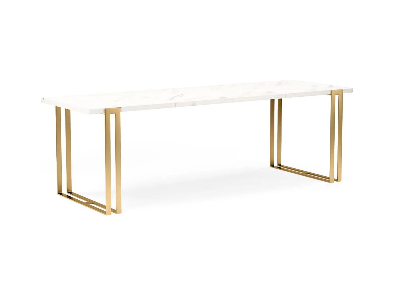 ESSTISCH Horten Schwarz Molet / Gold 120/220 / 80 / 76cm