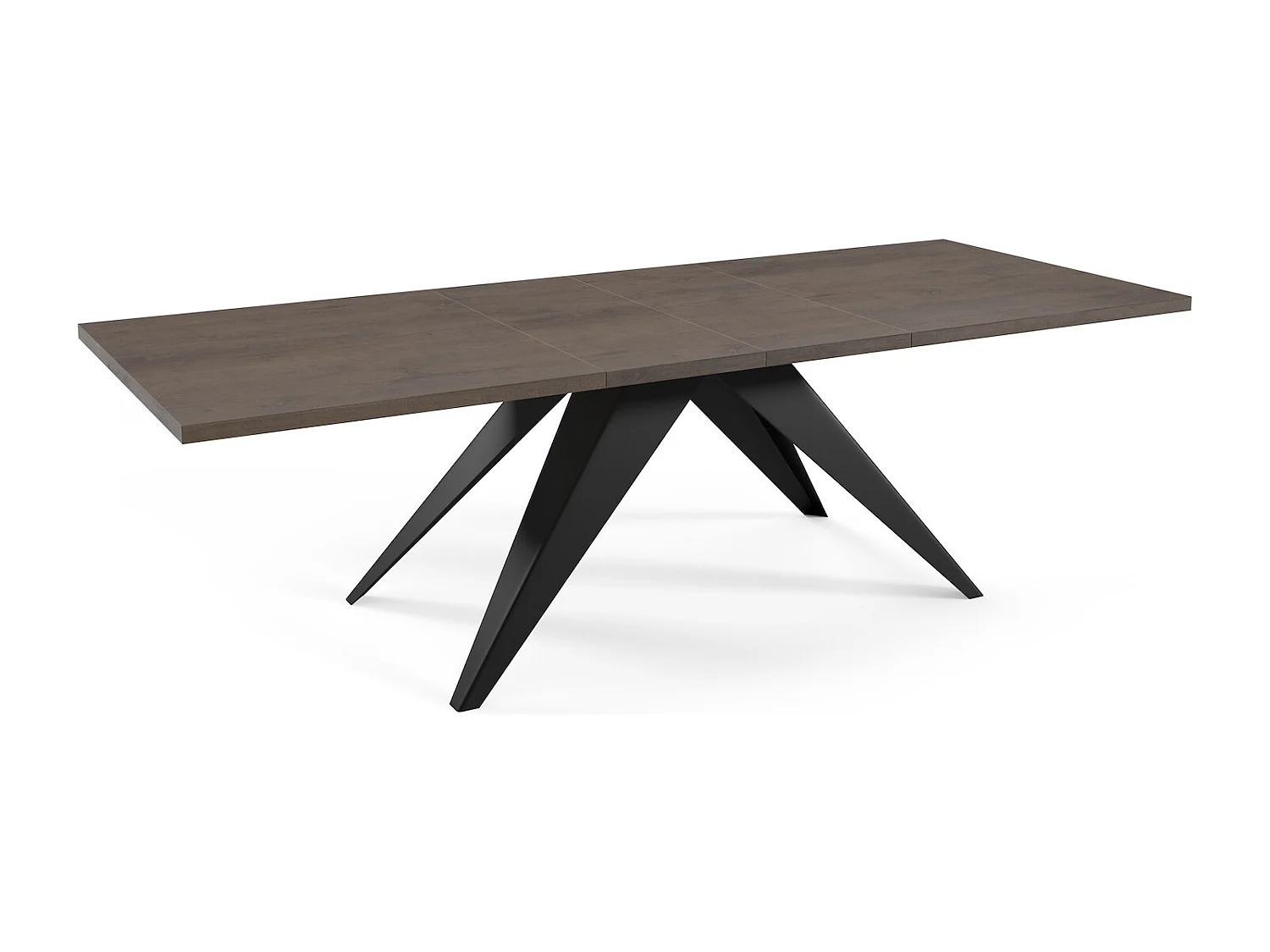 ESSTISCH Vento Eiche Lefkas Dunkel / Schwarz 140/240 / 80 / 76cm