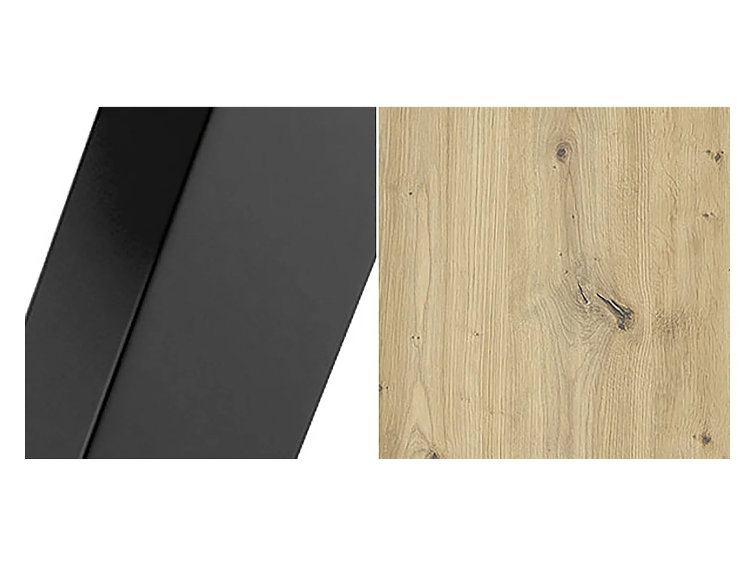 ESSTISCH Narvic 100 Eiche Artisan / Schwarz 100/176 / 100 / 76cm