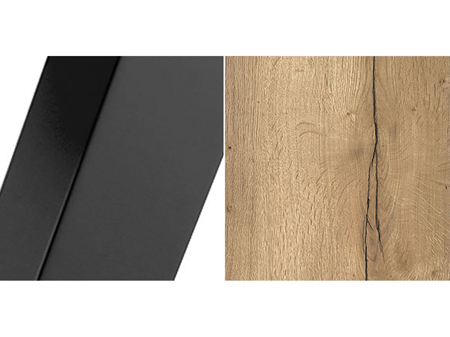 ESSZIMMERTISCH Corso Halifax Eiche Natur / Schwarz 140/240 / 80 / 76cm