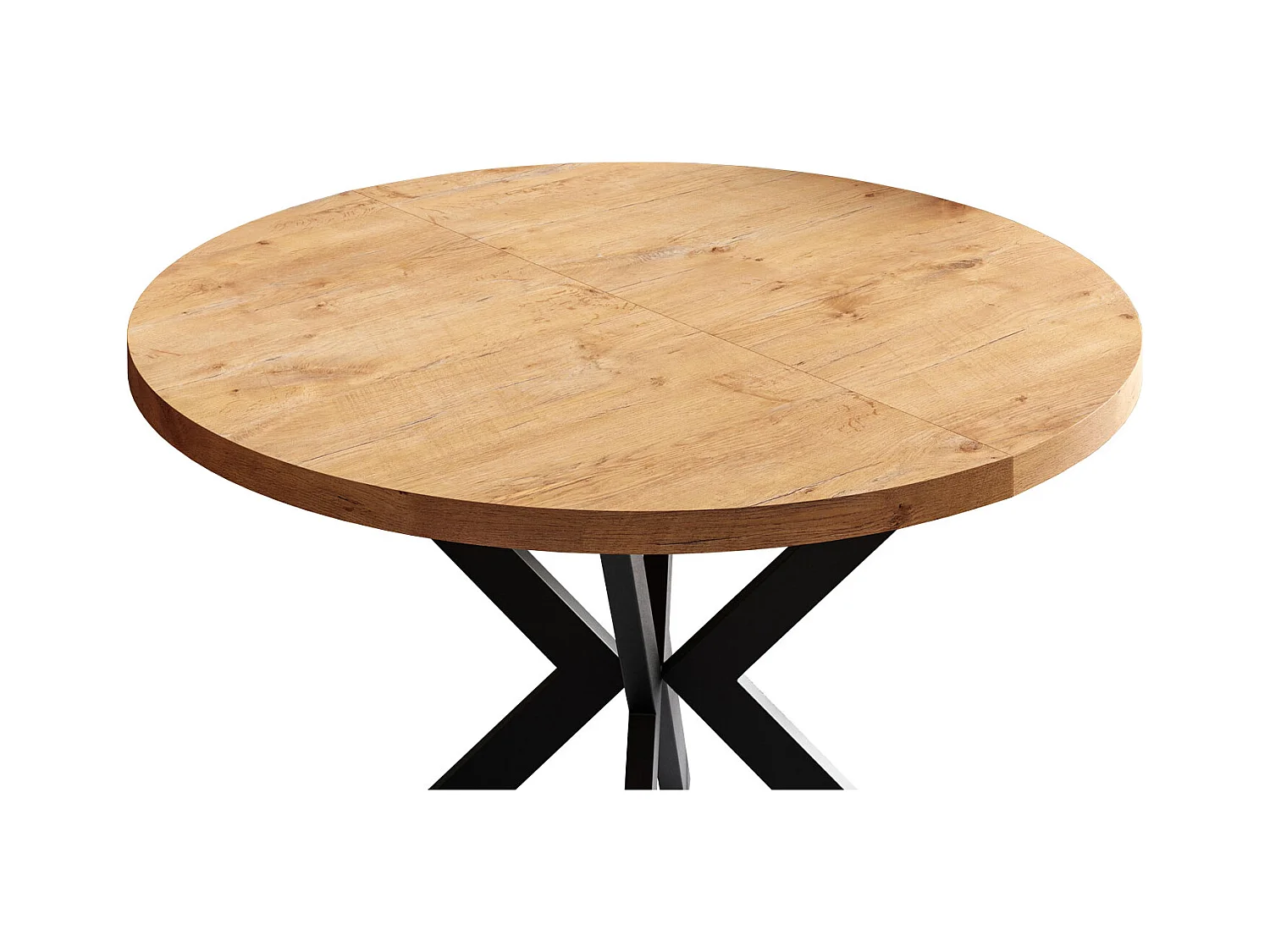ESSTISCH Edder Eiche Lancelot / Schwarz 100/176 / 100 / 76cm