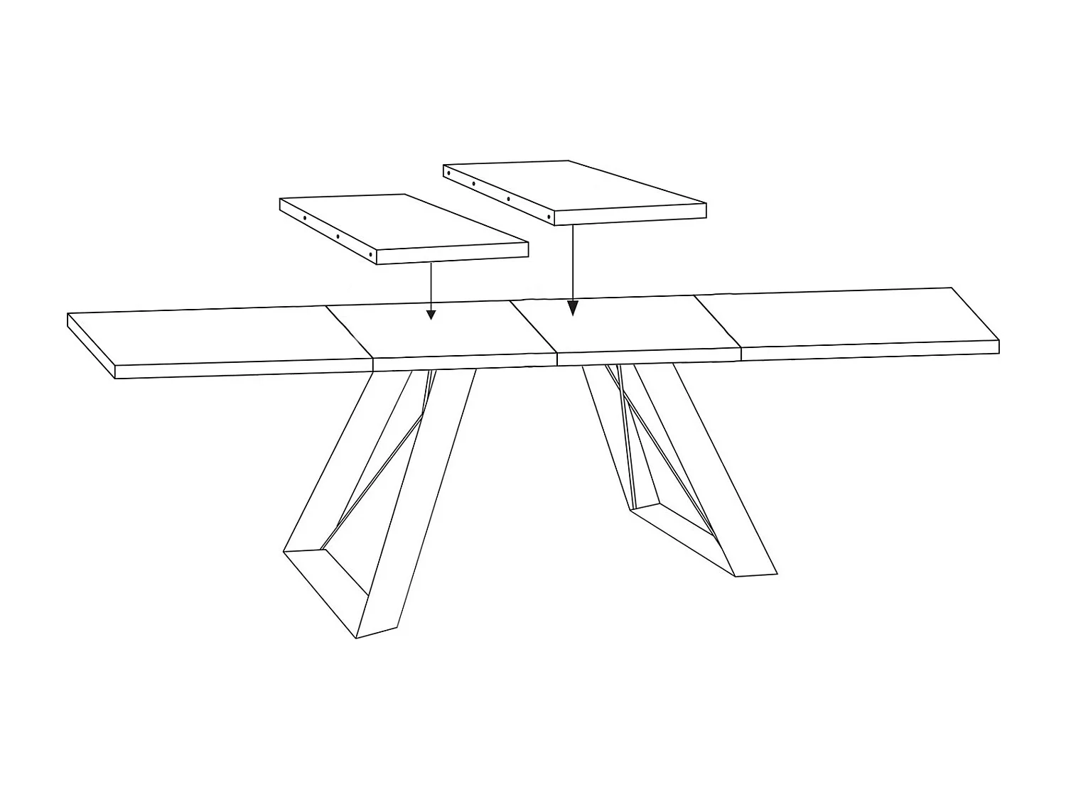 ESSZIMMERTISCH Corso Sherman Eiche Anthrazit / Schwarz 160/260 / 90 / 76cm