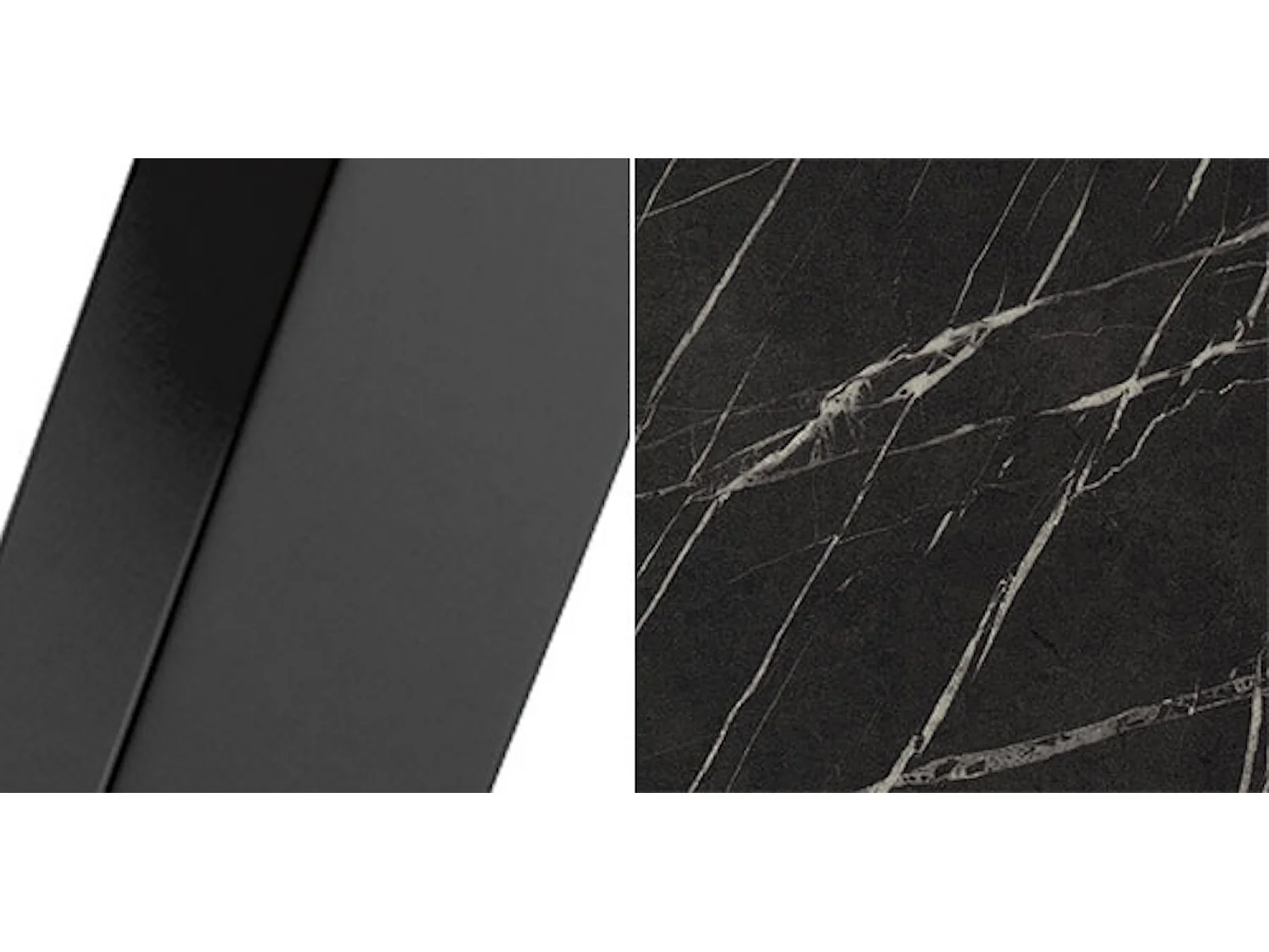 ESSTISCH Vento Pietra Grigia Schwarz / Schwarz 140/240 / 80 / 76cm