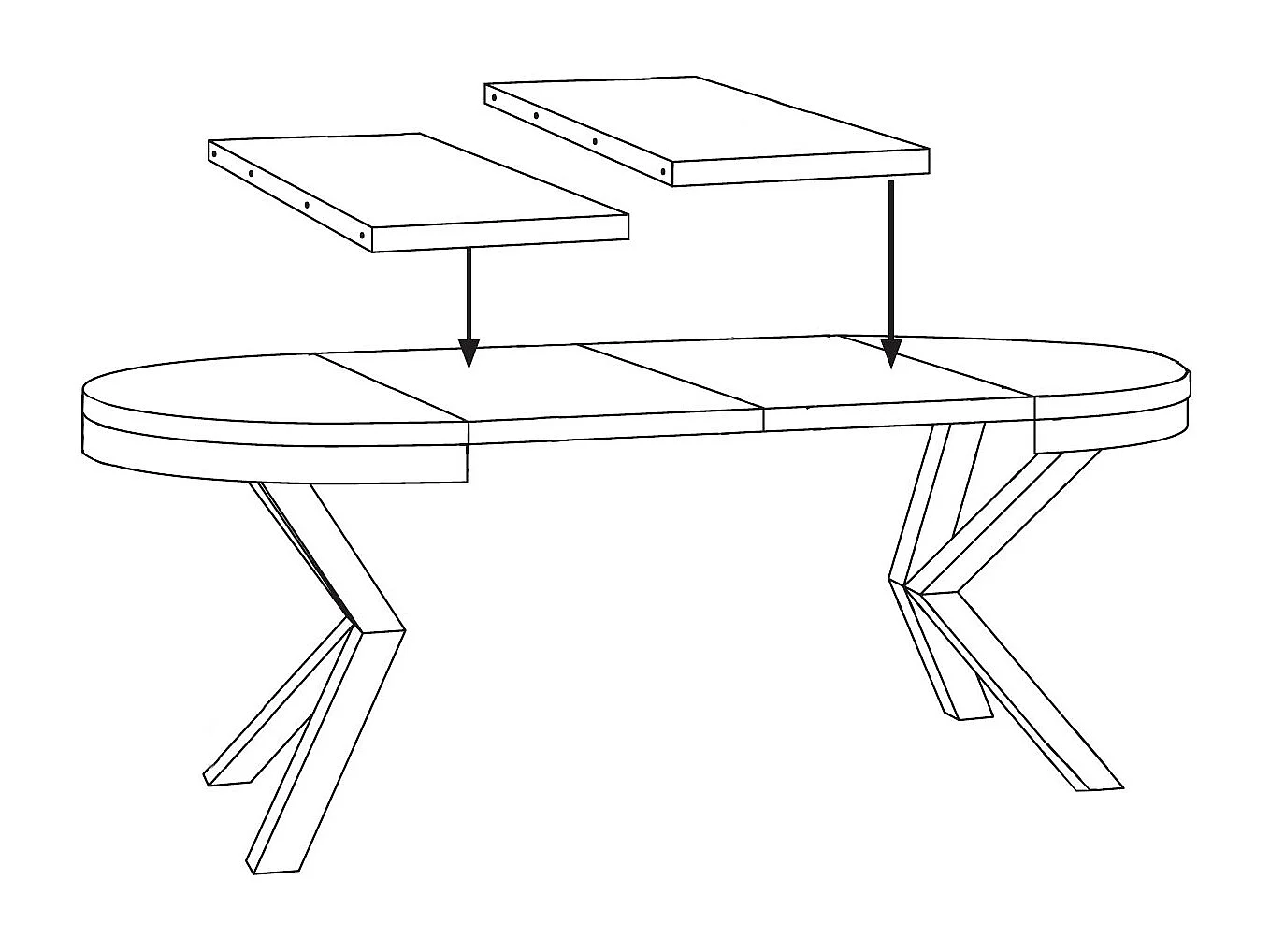 ESSTISCH Narvic 100 Eiche Lancelot / Weiß 100/176 / 100 / 76cm
