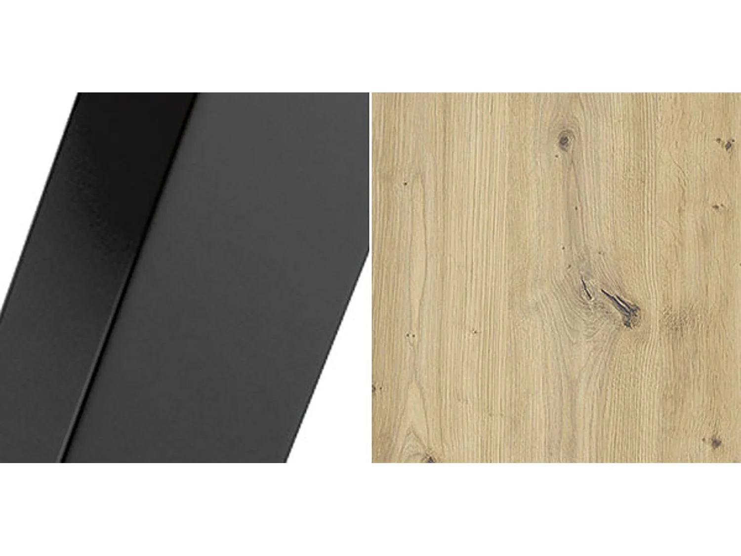 ESSZIMMERTISCH Corso Eiche Artisan / Schwarz 140/240 / 80 / 76cm