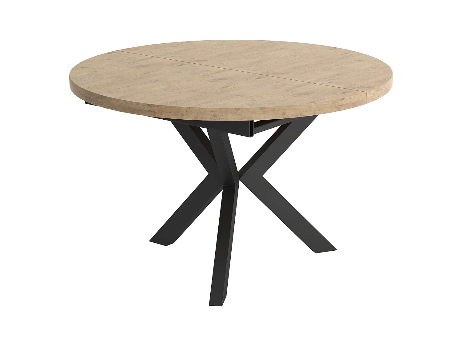 ESSTISCH Agnes Smooth concrete brown / Weiß 100/138 / 100/ 76cm