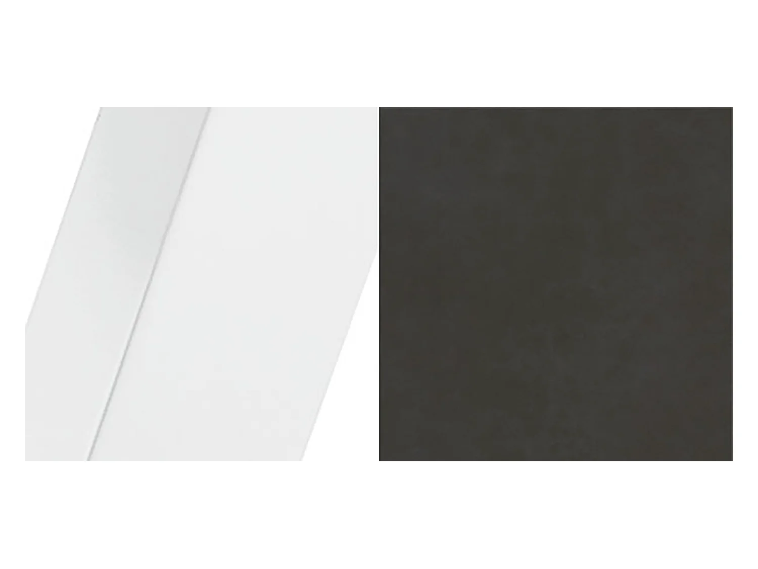 ESSTISCH Agnes Smooth concrete brown / Weiß 100/138 / 100/ 76cm