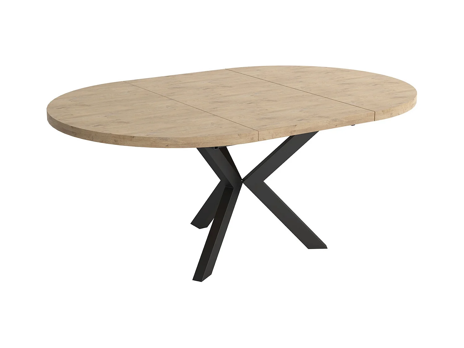 ESSTISCH Agnes Smooth concrete brown / Weiß 100/138 / 100/ 76cm