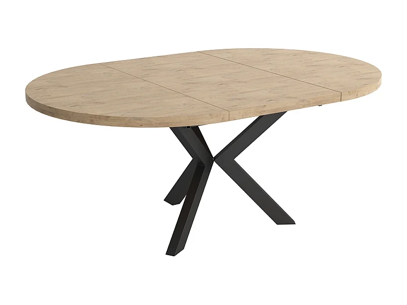 ESSTISCH Agnes Eiche Lancelot / Schwarz 100/138 / 100/ 76cm