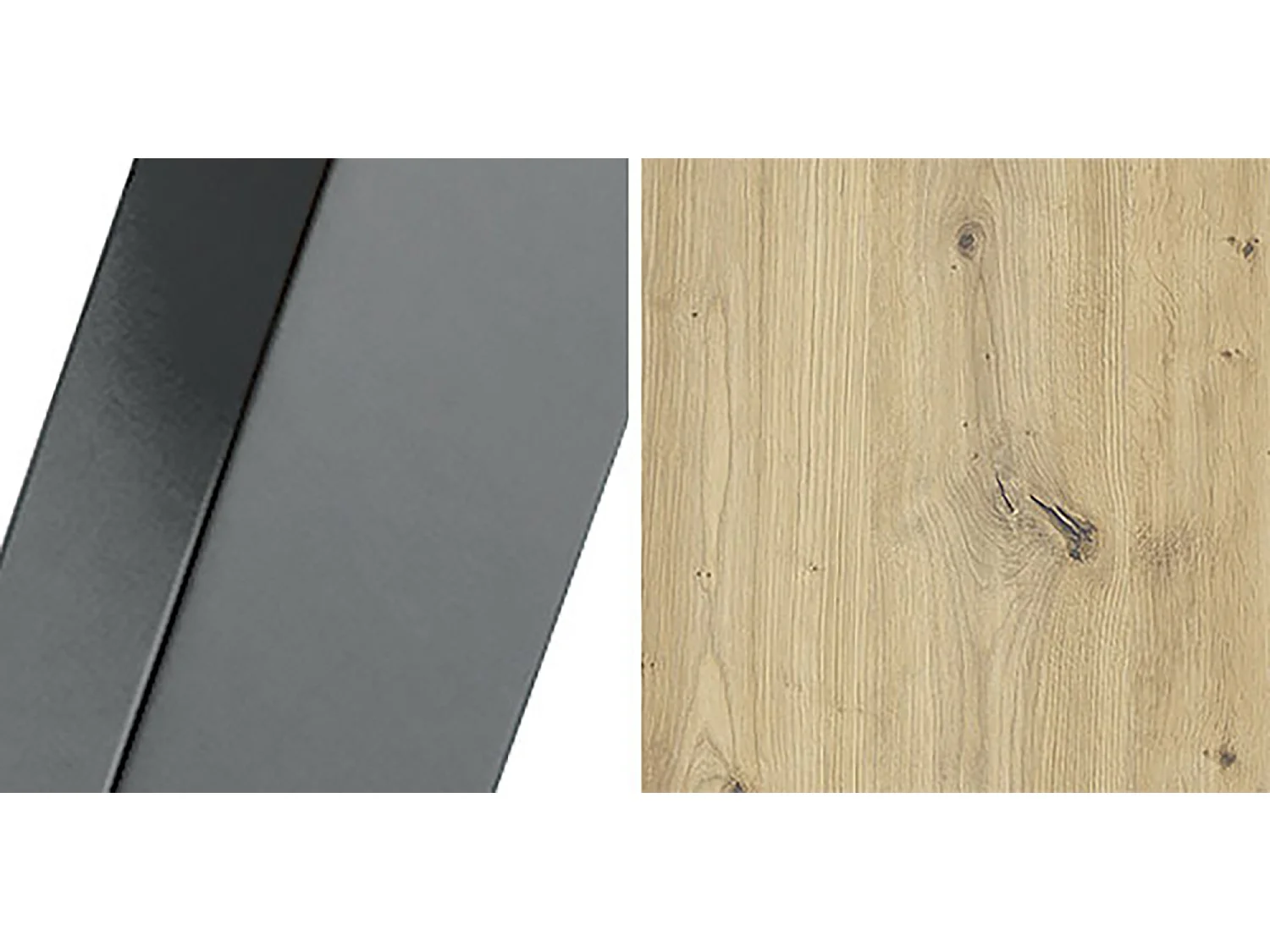 ESSTISCH Narvic 100 Eiche Artisan / Graphit 100/176 / 100 / 76cm