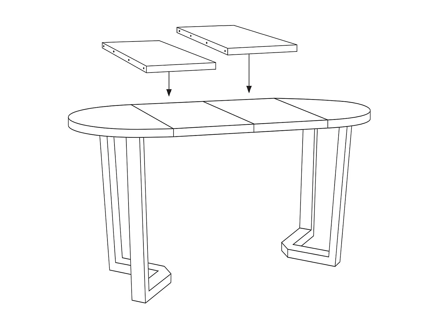 ESSTISCH Ivan Chicago Concrete Dunkelgrau / Graphit 100 - 176 / 100 / 76cm