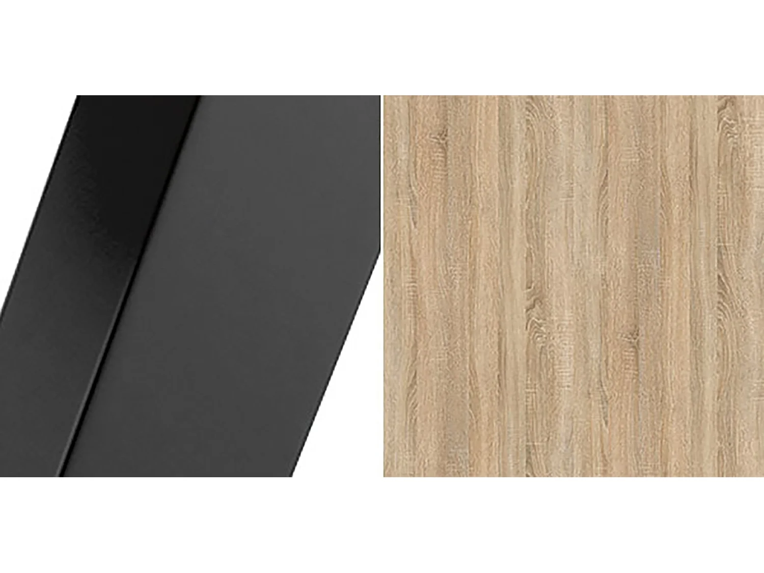 ESSTISCH Narvic 120 Sonoma Eiche / Schwarz 120/196 / 120 / 76cm