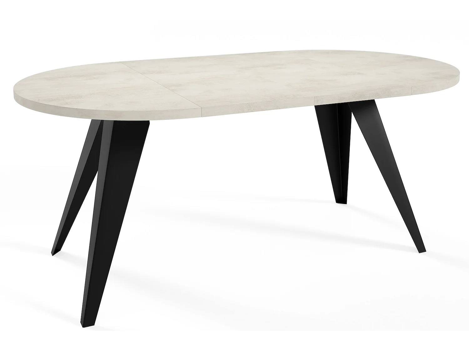 ESSTISCH Alba Chromix Weiß / Schwarz 120/196 / 120 / 76cm