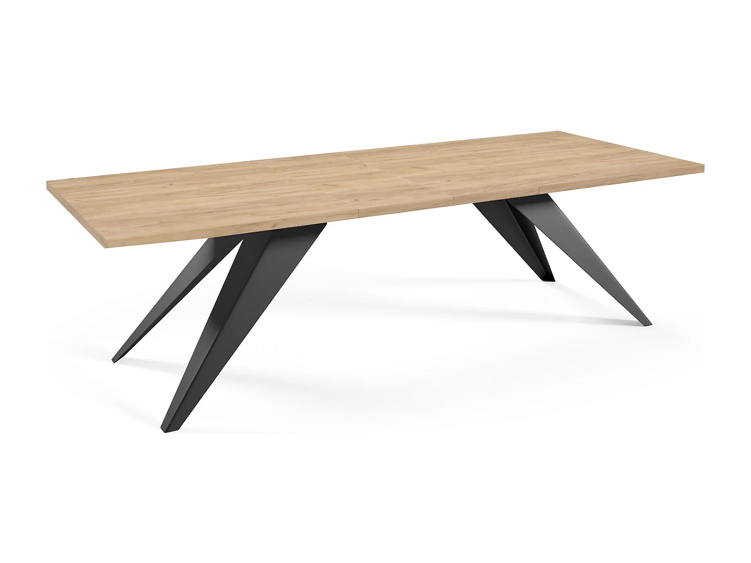 ESSTISCH Vento Gold Craft Eiche / Schwarz 160/260 / 90 / 76cm