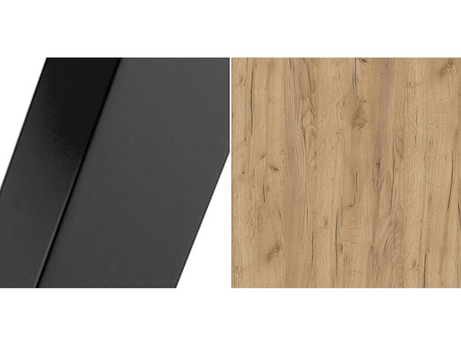 ESSTISCH Vento Gold Craft Eiche / Schwarz 160/260 / 90 / 76cm
