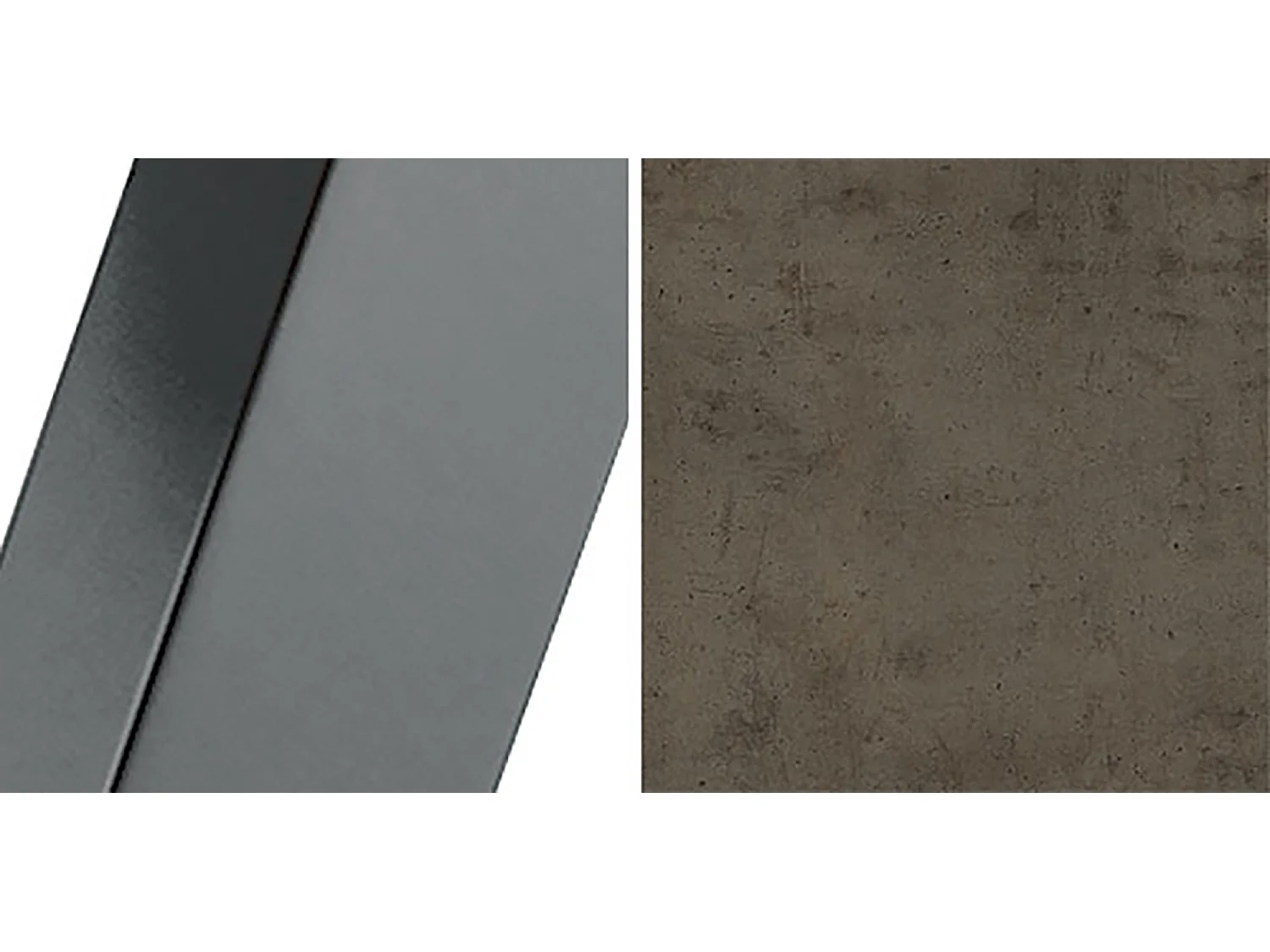 ESSTISCH Narvic 120 Chicago Concrete Dunkelgrau / Graphit 120/196 / 120 / 76cm