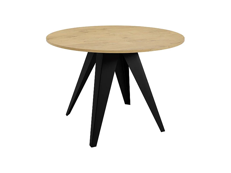 ESSTISCH Alba Halifax Eiche Natur / Schwarz 100/176 / 100 / 76cm