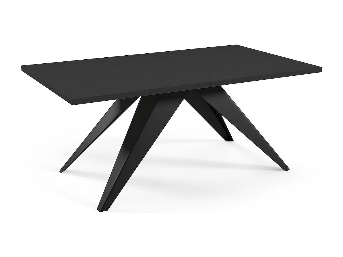 ESSTISCH Vento Schwarz Molet / Schwarz 140/240 / 80 / 76cm