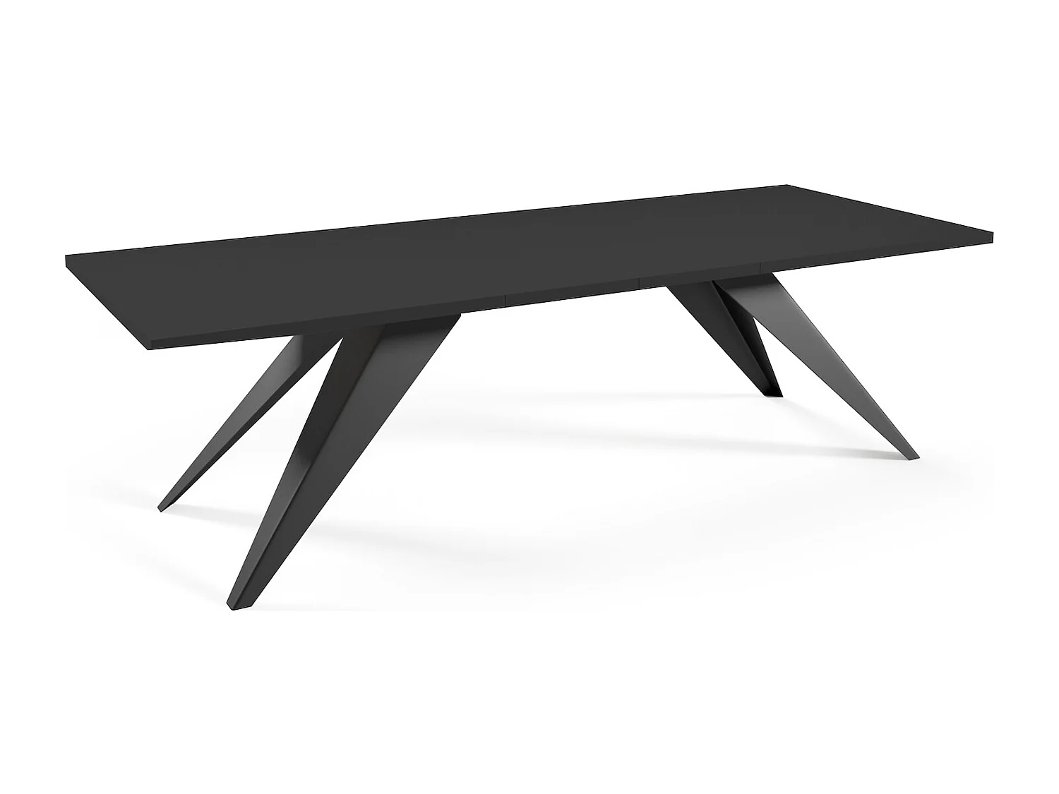 ESSTISCH Vento Schwarz Molet / Schwarz 140/240 / 80 / 76cm