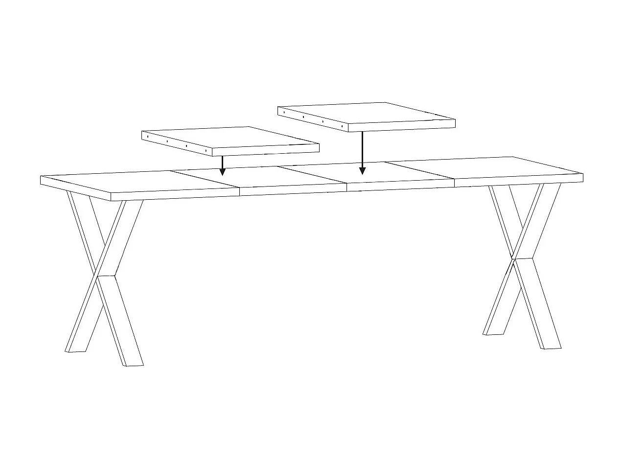 ESSTISCH Hammerfest Chicago Concrete Dunkelgrau / Weiß 120/220 / 80 / 76cm
