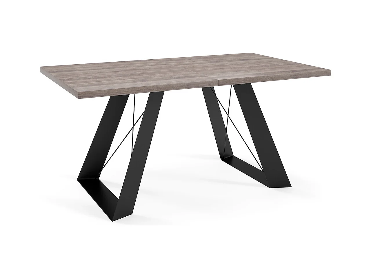 ESSZIMMERTISCH Corso Sherman Eiche Anthrazit / Schwarz 140/240 / 80 / 76cm