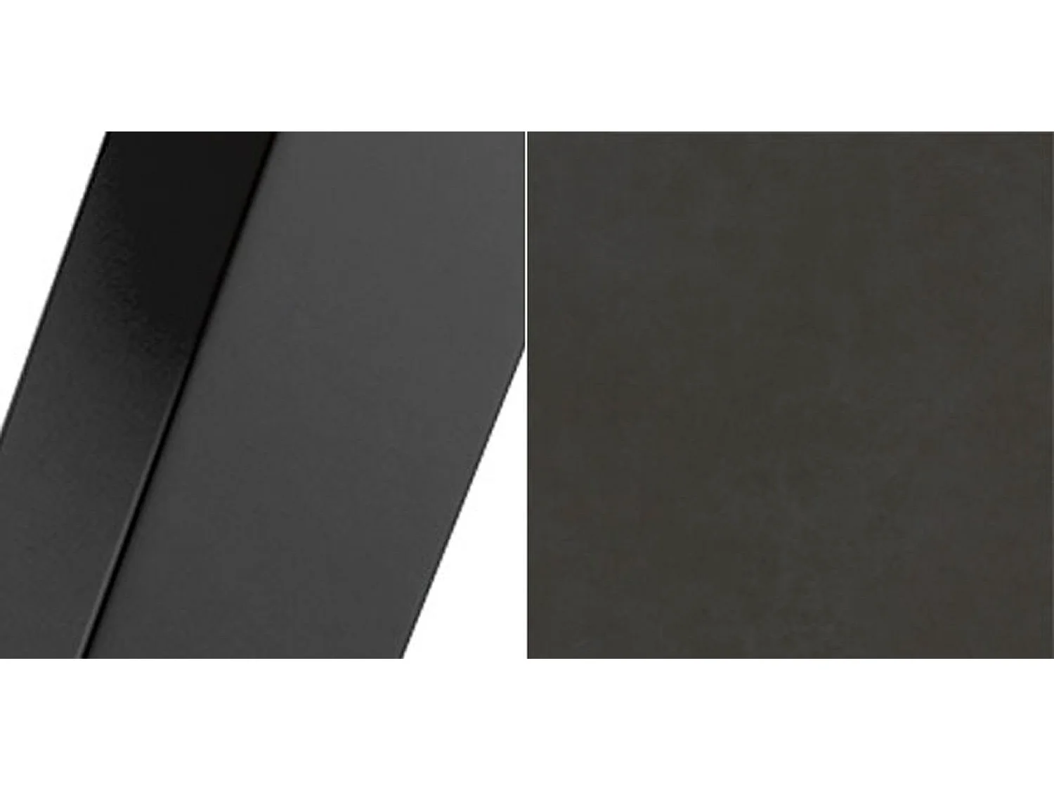 ESSTISCH Myron Smooth Concrete Brown / Schwarz 180/220 / 90 / 76cm