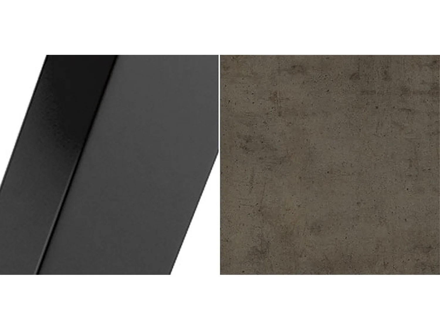 ESSZIMMERTISCH Corso Chicago Concrete Dunkelgrau / Schwarz 140/240 / 80 / 76cm