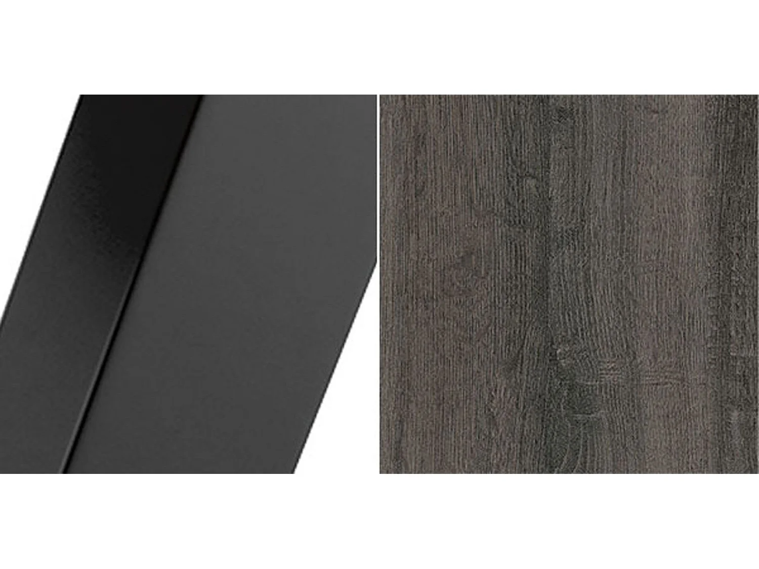 ESSTISCH Myron Sherman Eiche Anthrazit / Schwarz 180/220 / 90 / 76cm