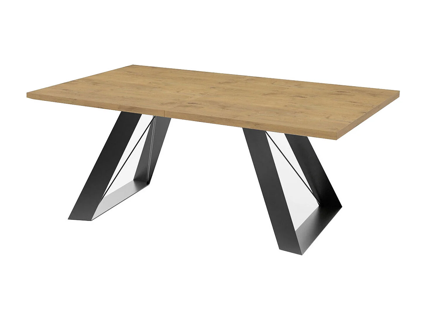 ESSZIMMERTISCH Corso Chromix Weiß / Schwarz 160/260 / 90 / 76cm