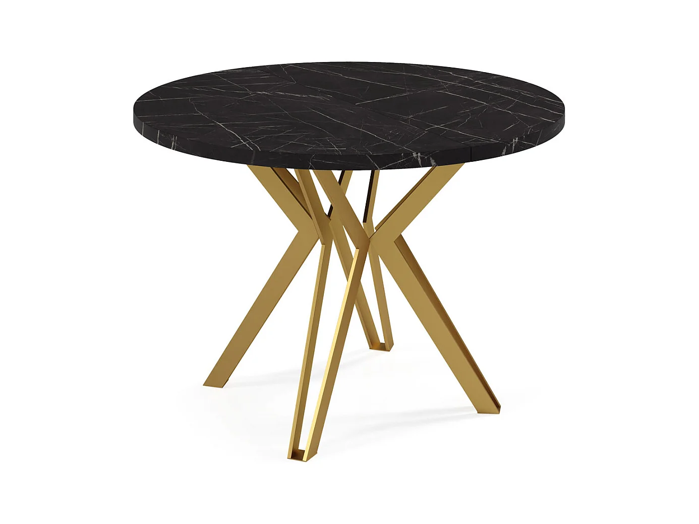 ESSTISCH Randi 100 Sherman Eiche Anthrazit / Gold 100/176 / 100 / 76cm